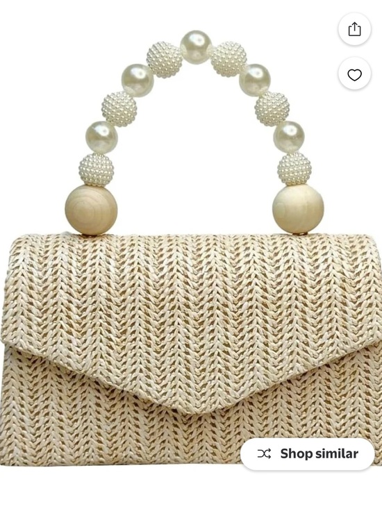 Azazie Handbags - Azazie - NWT Wicker Pearl Handbag